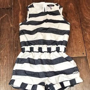 Kensie Romper 4T Navy & White Striped